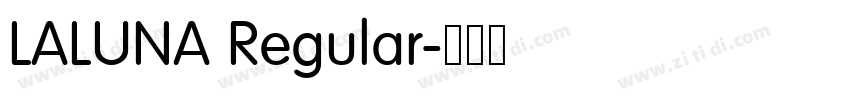 LALUNA Regular字体转换